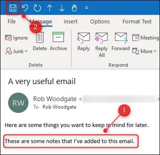 Microsoft Outlook'ta alınan e-posta nasıl düzenlenir