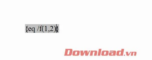 Instructions for writing fractions in Word when editing mathematical formulas