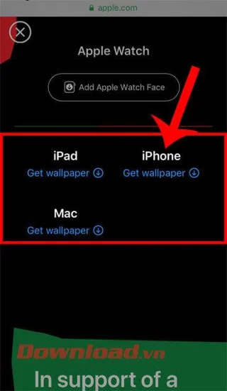 Petunjuk untuk mengunduh set wallpaper Persatuan Hitam di iPhone