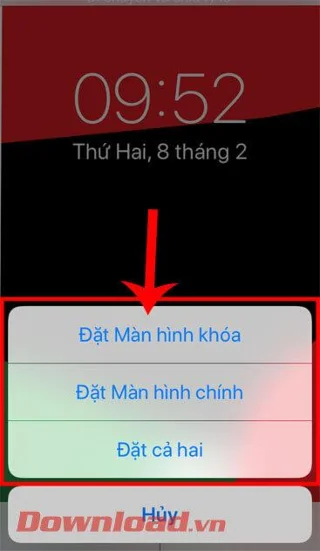 Petunjuk untuk mengunduh set wallpaper Persatuan Hitam di iPhone