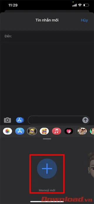 Petunjuk untuk mengirim pesan suara Memoji sesuai dengan gerakan wajah di iPhone