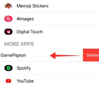 iPhone에서 GamePigeon 앱을 삭제하는 방법