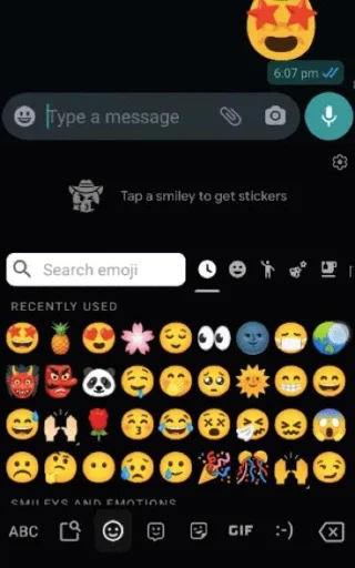 Androidでの絵文字キッチンの使用例