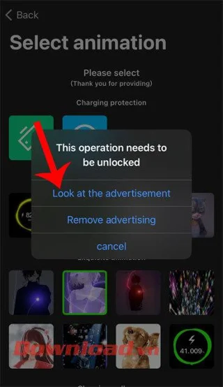 Cara menggunakan Pengisian daya (充电动画) untuk membuat animasi pengisian daya iPhone