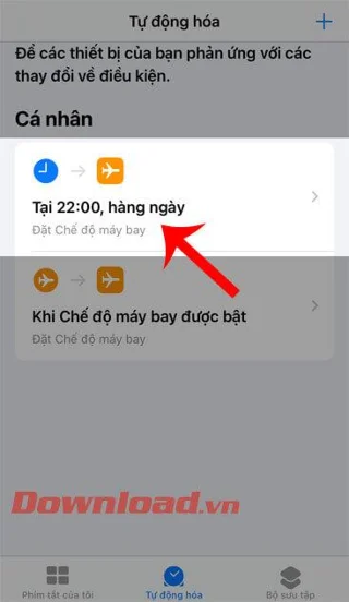 Timer untuk mengaktifkan/menonaktifkan mode pesawat otomatis di iPhone