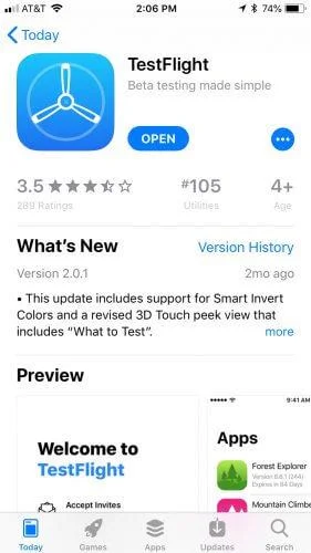 Uji aplikasi dengan TestFlight