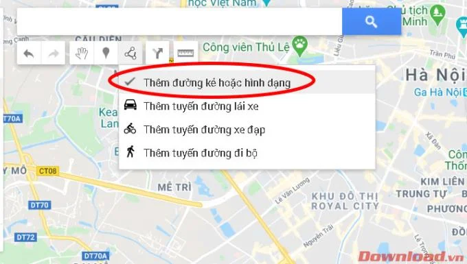 Petunjuk menggambar di peta Google di PC dan smartphone