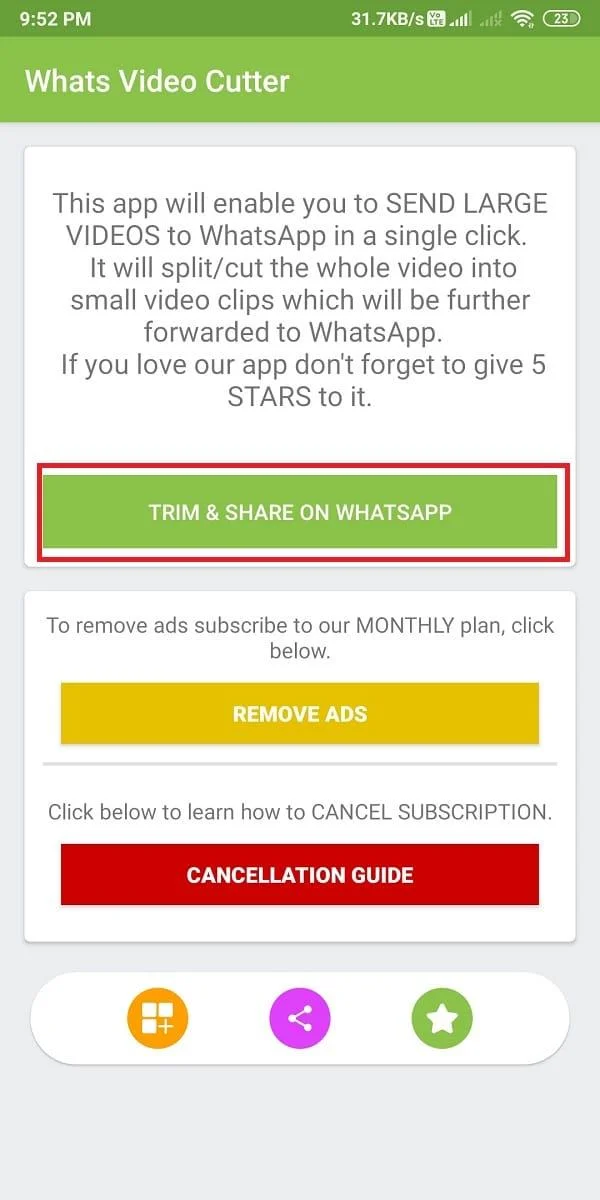 Whatsappステータスで長いビデオを投稿またはアップロードする方法は？
