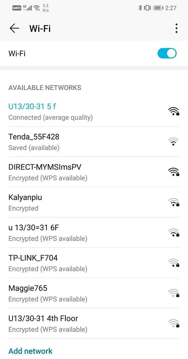 Androidでインターネットが利用できない可能性があるエラーを修正する