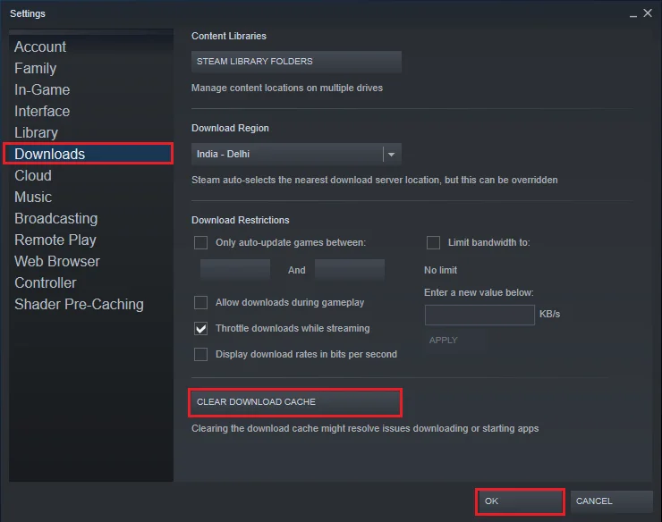 نحوه رفع خطای عدم بارگیری فروشگاه Steam