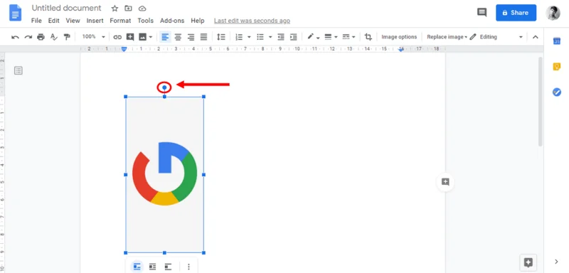 Googleドキュメントで画像を回転させる4つの方法