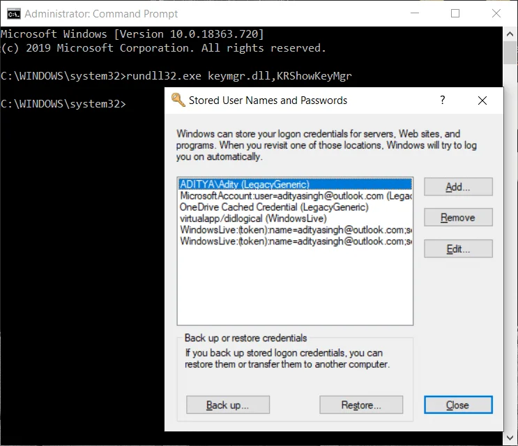 Come trovare le password salvate in Windows 10