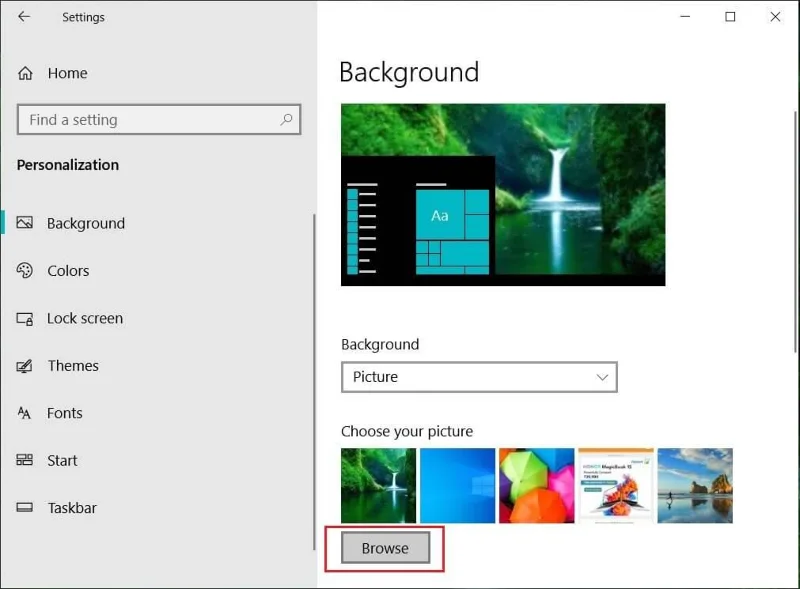 كيفية تغيير خلفية سطح المكتب في نظام التشغيل Windows 10