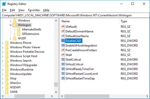 تمكين أو تعطيل تسجيل الدخول الآمن في نظام التشغيل Windows 10