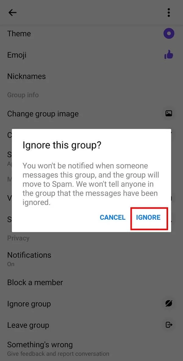 如何在 Facebook Messenger 中離開群聊