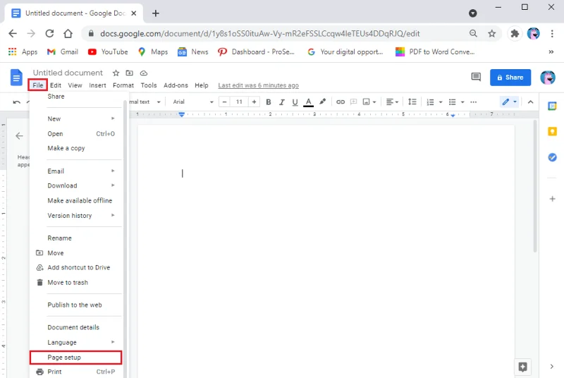 2 formas de cambiar los márgenes en Google Docs