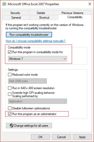 Windows10のアプリの互換モードを変更する