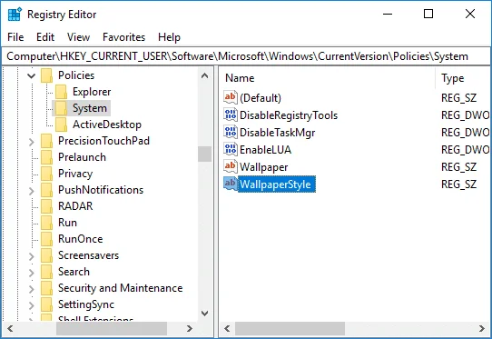 منع المستخدمين من تغيير خلفية سطح المكتب في نظام التشغيل Windows 10