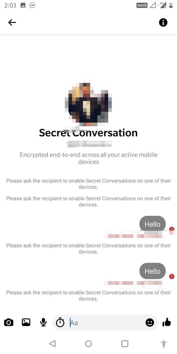 Facebookメッセンジャーで秘密の会話を始める方法