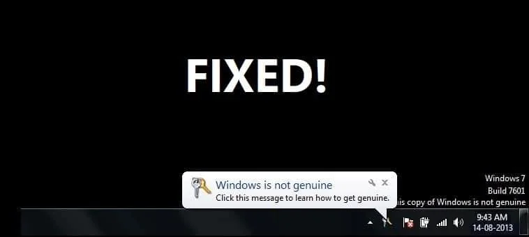 Betulkan Salinan Windows ini bukan Ralat tulen