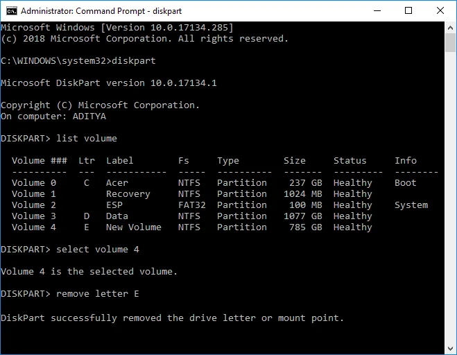 如何在 Windows 10 中刪除或隱藏驅動器號 如何在 Windows 10 中刪除或隱藏驅動器號