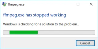 (Ffmpeg.exe) ha dejado de funcionar