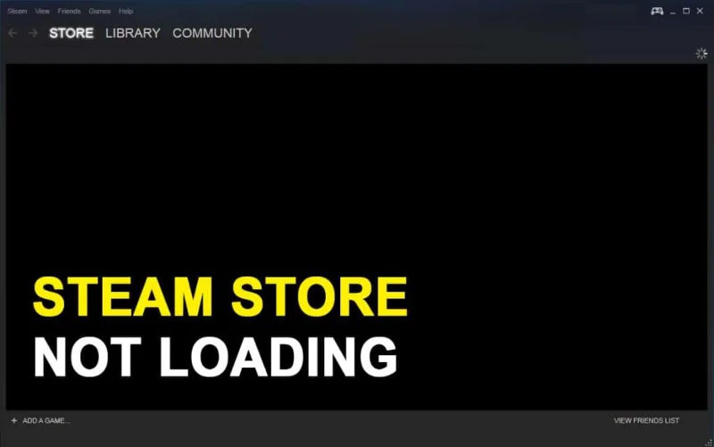 نحوه رفع خطای عدم بارگیری فروشگاه Steam