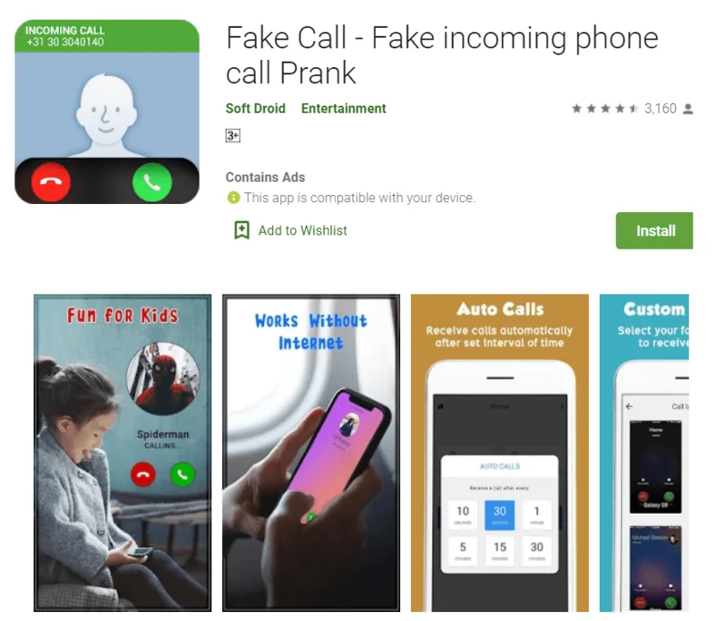 7 Beste nep-apps voor inkomende oproepen voor Android