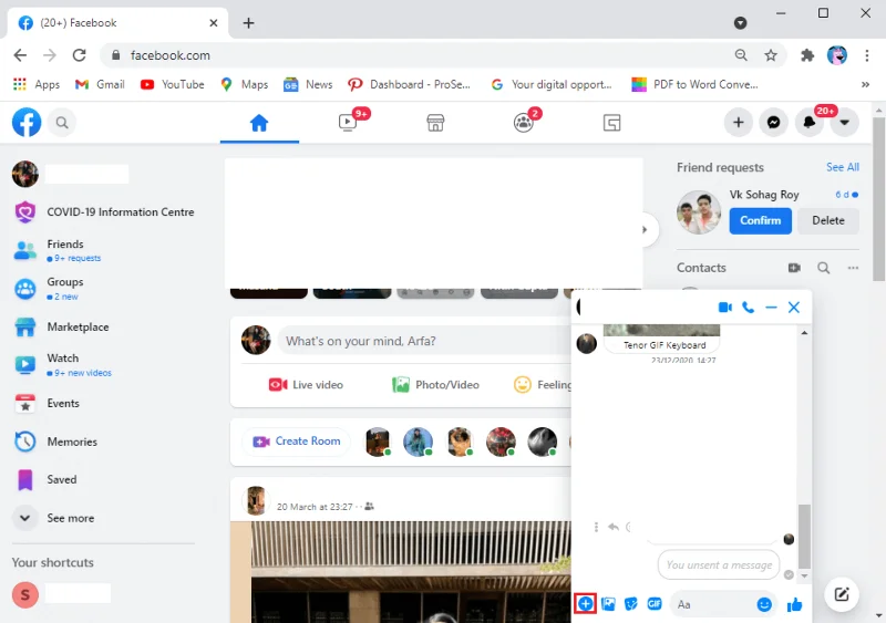Comment envoyer de la musique sur Facebook Messenger