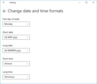 Datum- en tijdnotaties wijzigen in Windows 10