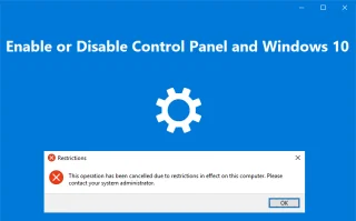 Schakel het Configuratiescherm en de Windows 10 Instellingen-app in of uit
