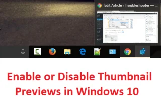 Miniatuurvoorbeelden in- of uitschakelen in Windows 10