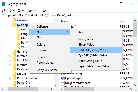 تعطيل تخفيض جودة JPEG لخلفية سطح المكتب في نظام التشغيل Windows 10