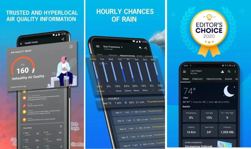 Android用の12の最高の天気アプリとウィジェット（2021）