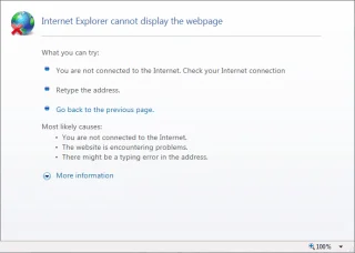 Herstel webpaginafout in Internet Explorer