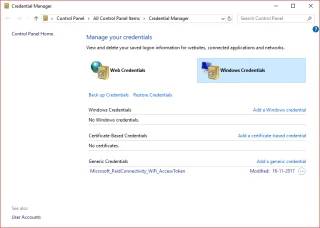 Opgeslagen wachtwoorden vinden in Windows 10