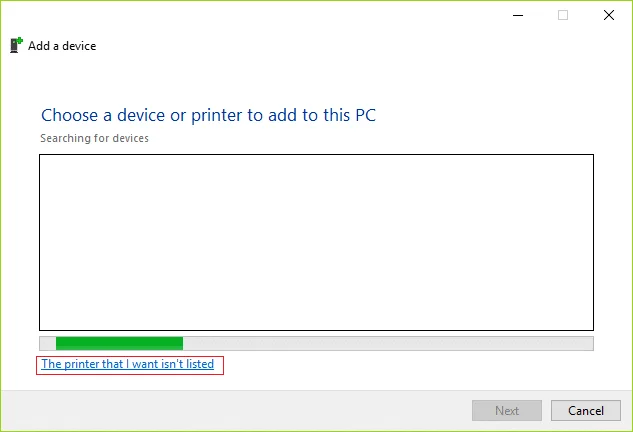 Windows kan geen verbinding maken met de printer [OPGELOST]