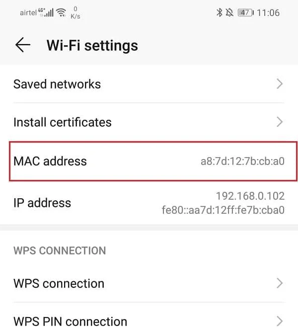 AndroidデバイスでMACアドレスを変更する方法
