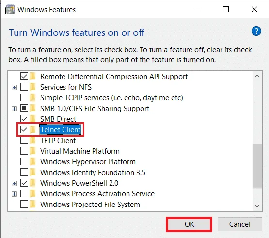Bagaimana untuk Mendayakan Telnet dalam Windows 10