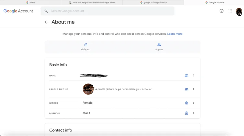 نحوه تغییر نام در Google Meet