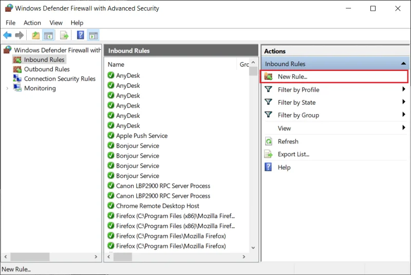 如何在 Windows Defender 防火牆中阻止或取消阻止程序 如何在 Windows Defender 防火牆中阻止或取消阻止程序