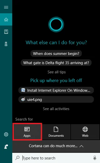 Cara memasang Internet Explorer pada Windows 10