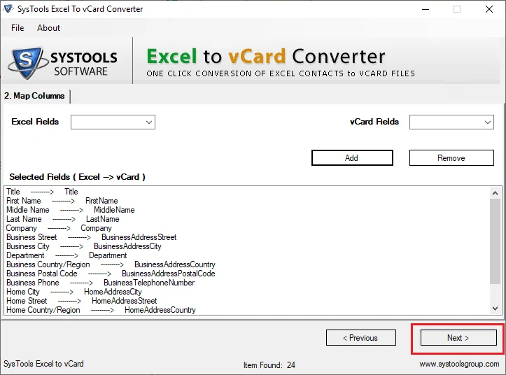 Bagaimana untuk menukar fail Excel (.xls) kepada fail vCard (.vcf)?