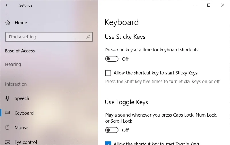 3 manieren om plaktoetsen in Windows 10 uit te schakelen 3 manieren om plaktoetsen in Windows 10 uit te schakelen