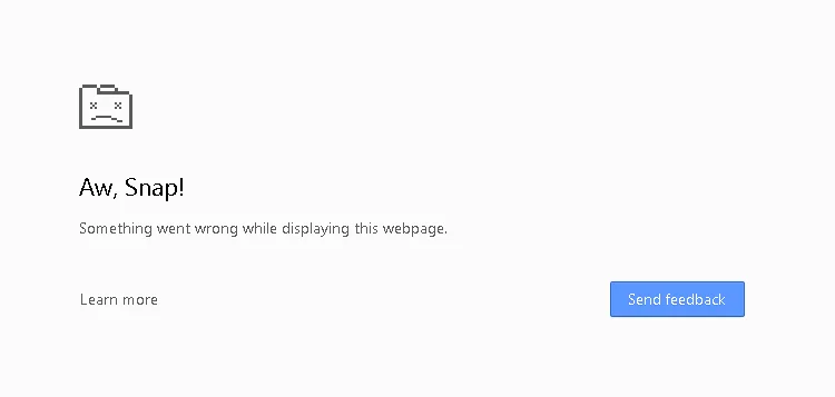 Fix Aw Snap-fout in Google Chrome