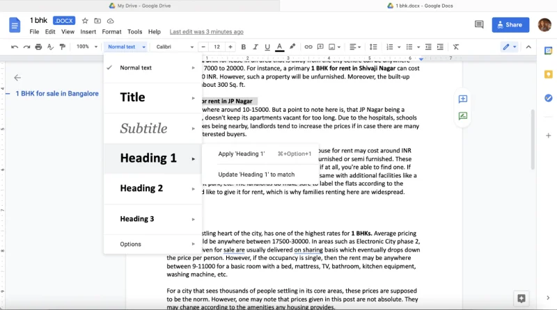 Inhoudsopgave toevoegen in Google Documenten