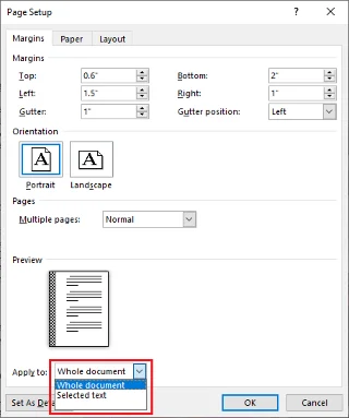 Cómo configurar márgenes de 1 pulgada en Microsoft Word