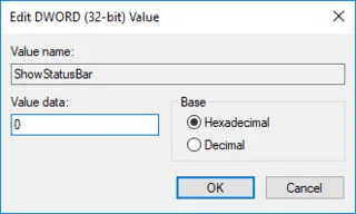 Dayakan atau Lumpuhkan Bar Status dalam Penjelajah Fail dalam Windows 10