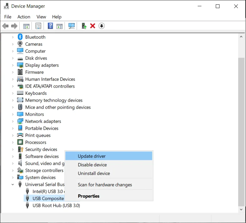 Windows10で認識されないAndroid携帯を修正