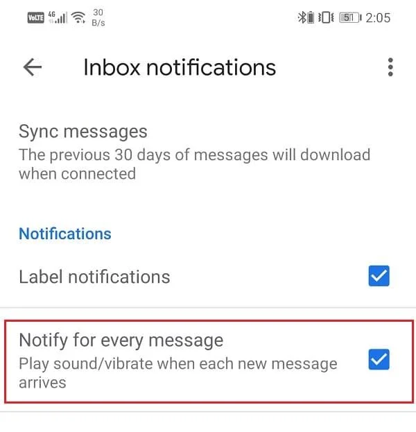 GmailアプリがAndroidで同期されない問題を修正